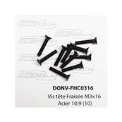 UK-M3x16 Countersunk Screw Steel 10.9 (10) DONUTS RACING