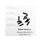 UK-Flat Point Screws M3x10 Steel (10)  DONUTS RACING
