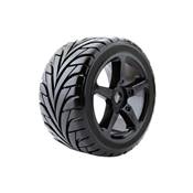 UK-1/8 TRUGGY EAGLE MTD ON 5-SPOKE BLACK 0 OFFSET(PR) FASTRAX