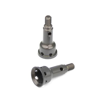 UK-Aluminium stub axles (front, 7075, hard anodized, 2pcs) TEKNO-RC