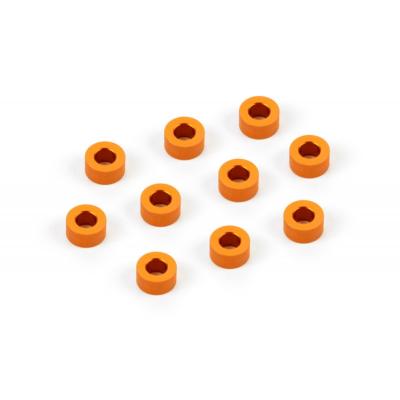 UK-Alu shim 3x6x3.0mm - orange (10) X-RAY