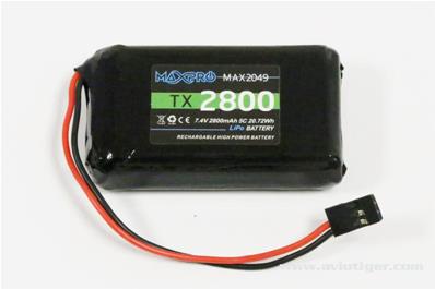 UK-¨PACK LIPO TX 7.4V 2800MAH RADIO FUTABA AVIOTIGER