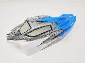 UK-EB410.2 SILVER/WHITE/BLUE PAINTED BODYWORK FOR TEKNO EB410.2 1/10th TEKNO-RC