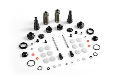 UK-XB8'16 Rear Shock Absorbers + Boots Complete Set - V2 (2) X-RAY