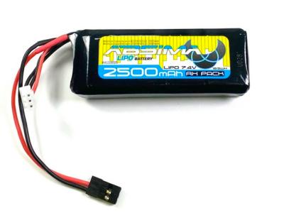 UK-Accu de réception Lipo plat 2500mAh 7.4V prise JR ABSIMA