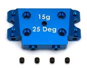 UK-FT Aluminum Bulkhead, 25 deg, blue TEAM-ASSOCIATED