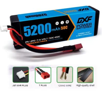 UK-Lipo Batterie 2S 7.4V 5200mAh 50C Blue cordon DEAN DXF-POWER