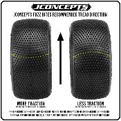 UK-Fuzz Bite pink - 2.2" Stadium Truck Pre-mounts with white wheels J-CONCEPTS