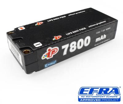 UK-Accu Lipo HV MC4 7800mAh 120C 7.6V Graphene 113mm Long Runtime Mid-Shorty Pack IP