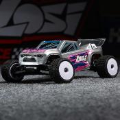 UK-1/28 Micro-T 2S 2WD RTR Race Buggy (Battery & Charger Included), Silver LOSI