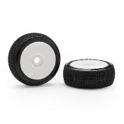 UK-RED GIANT tyres mounted on white wheels (2) (choice of shore) MATRIX TYRES
