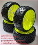 UK-1/8 GT tires RADIAL F3 MEDIUM 4pcs.  SP RACING TEAM