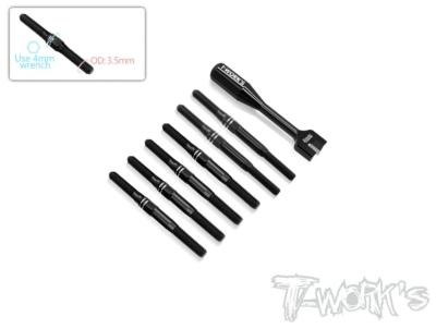 UK-Titanium Black Coating Turnbuckle Set ( For Team Associated RC10 B84/ B84D ) TWORKS