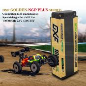 UK-PACK 2x Lipo Batterie 2S 7.6V 10000mAh 150C Gold-NGP 5mm avec cordon DEAN DXF-POWER