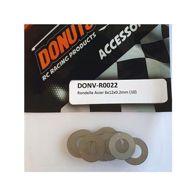 UK-Steel Washer 6x12x0.2mm (10) DONUTS RACING
