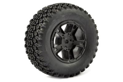 UK-1:10 SC Zigzag Mounted 5-Spoke Black (Slash Rr/Blitz) (Pr) FASTRAX