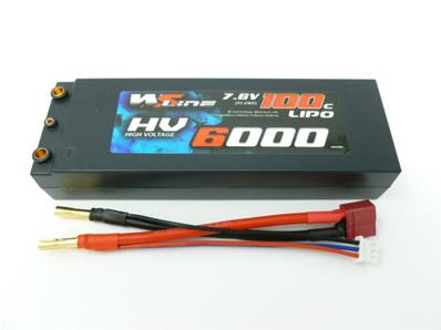 UK-Accu Stick 6000 100c 2S 7.6v High-Voltage (PK 5mm) 2S1P WS-LINE