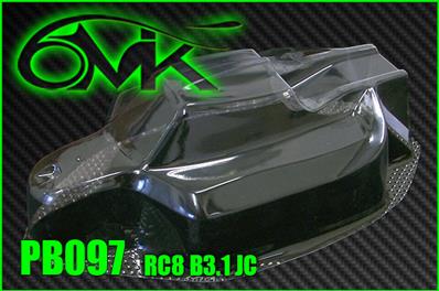 UK-Body lexan "JC" for Associated RC8B3.1/2 (unpainted) 6-MIK
