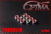 UK-Sealed flange bearings 5x10x4mm (10) OPTIMA