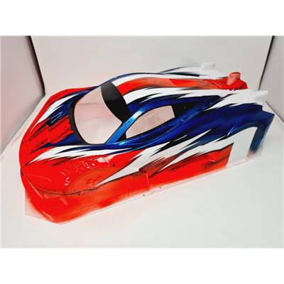 UK-Seven65 GT8 with wing paint (Blue/Fluorescent Red/White) 1/8 buggy BITTYDESIGN