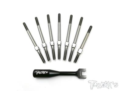 UK-64 Titanium Turnbuckle Set ( For Xray XB4 2018 ) T-WORK'S