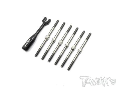 UK-64 Titanium Turnbuckle Set ( For Xray XB2C 2019 ) T-WORK'S