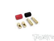 UK-Type 5mm Battery Connector Black/Red (2) T-WORK'S