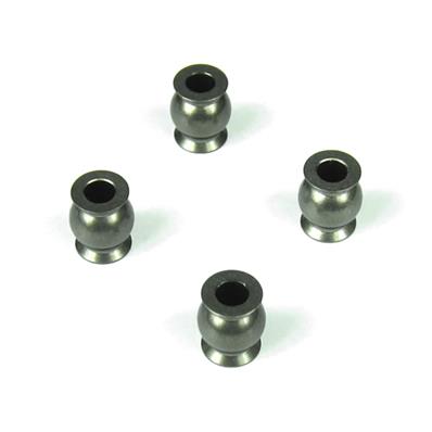 UK-Pivot Balls (6.8mm, flanged, outside camber, aluminum, 4pcs) TEKNO-RC