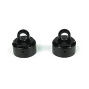 UK-Vented Shock Caps (aluminum, gun metal anodized, 2pcs) TEKNO-RC