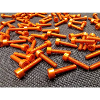 UK-Aluminum screws 7075 cylindrical heads (choice of sizes and colors) (10) WS-LINE