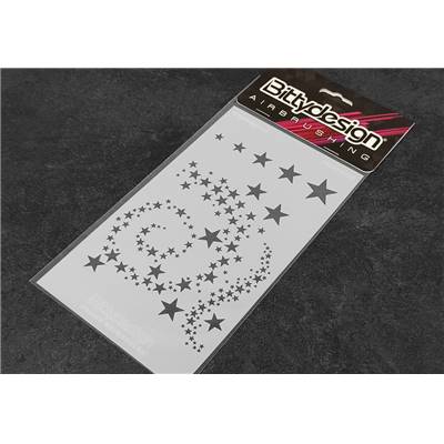 UK-Vinyl stencil 'Stars V2' BITTYDESIGN