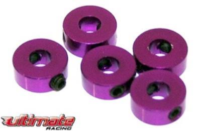 UK-Aluminum linkage stop rings 4mm (5) ULTIMATE RACING