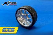 UK-1/10 BELTED TYRES PREGLUED 10 SPOKE - WHITE RIDE