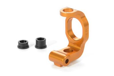 UK-Alu C-Hub Front Block Right - Caster 4° - Orange T4 X-RAY