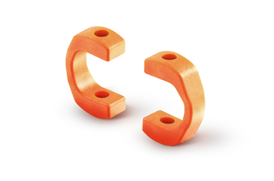 UK-Composite Drive Shaft Replacement Cap 3.5mm - Orange - Strong (4) X-RAY