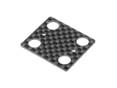 UK-Carbon plate for front lower arm mount 1mm XB2/XT2/SCX X-RAY