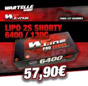 UK-Accu Lipo shorty 6400 130c 7.6v HV (Pk 5mm) WS-LINE