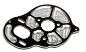 UK-FT Front Motor Plate, black, 3 gear TEAM-ASSOCIATED