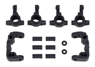 UK-RC10B6.4 -1mm Scrub Caster and Steering Blocks, carbon TEAM-ASSOCIATED