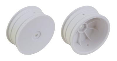 UK-4WD Front Wheels, 2.2", 12mm hex, +1.5mm, white TEAM-ASSOCIATED