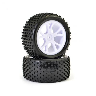 UK-Vantage Rear Buggy Tyre Mounted On Wheels (pr) - White FTX