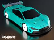 UK-HYPER 1/10 TC 190mm body BITTYDESIGN