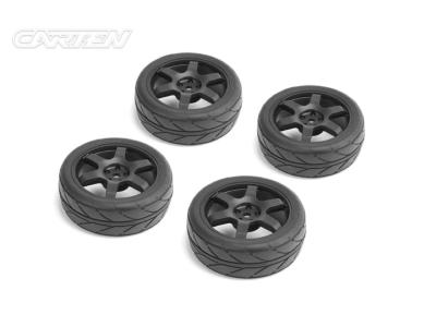 UK-Intermediate Tires+Wheels 6 Spoke Black ET -0mm (4PCS) CARTEN
