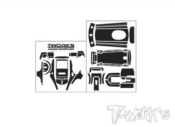 UK-3D Graphite Radio Skin Sticker ( For Futaba T3PV ) black T-WORK'S