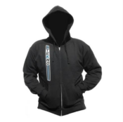 UK-Zipped Hoodie "HOODIE" BLACK vertical logo TEKNO-RC