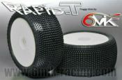 UK-Tires Truggy RAPID-T XS glued on rims ULTRA wHITE (2) 6-MIK