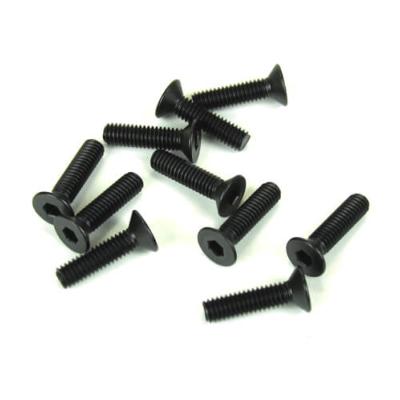 UK-M4x15mm Flat Head Screws (black, 10pcs) TEKNO-RC