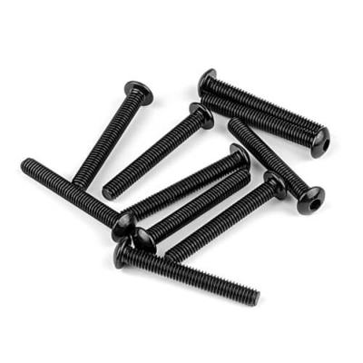 UK-M4x30mm Button Head Screws (black, 10pcs) TEKNO-RC