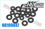 UK-Plastic spacer set HB RACING