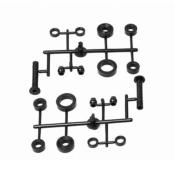 UK-Steering Post 27.5mm(2pcs)+Shock Ball(4pcs)+5x8x2.5mm POM (4) PR RACING